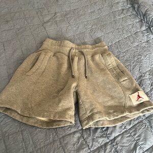 Jordan Flight High Waisted Gray Knit Shorts Womens XS